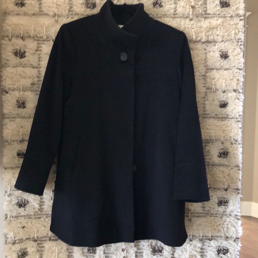 Fleurette Stand Collar Car Coat